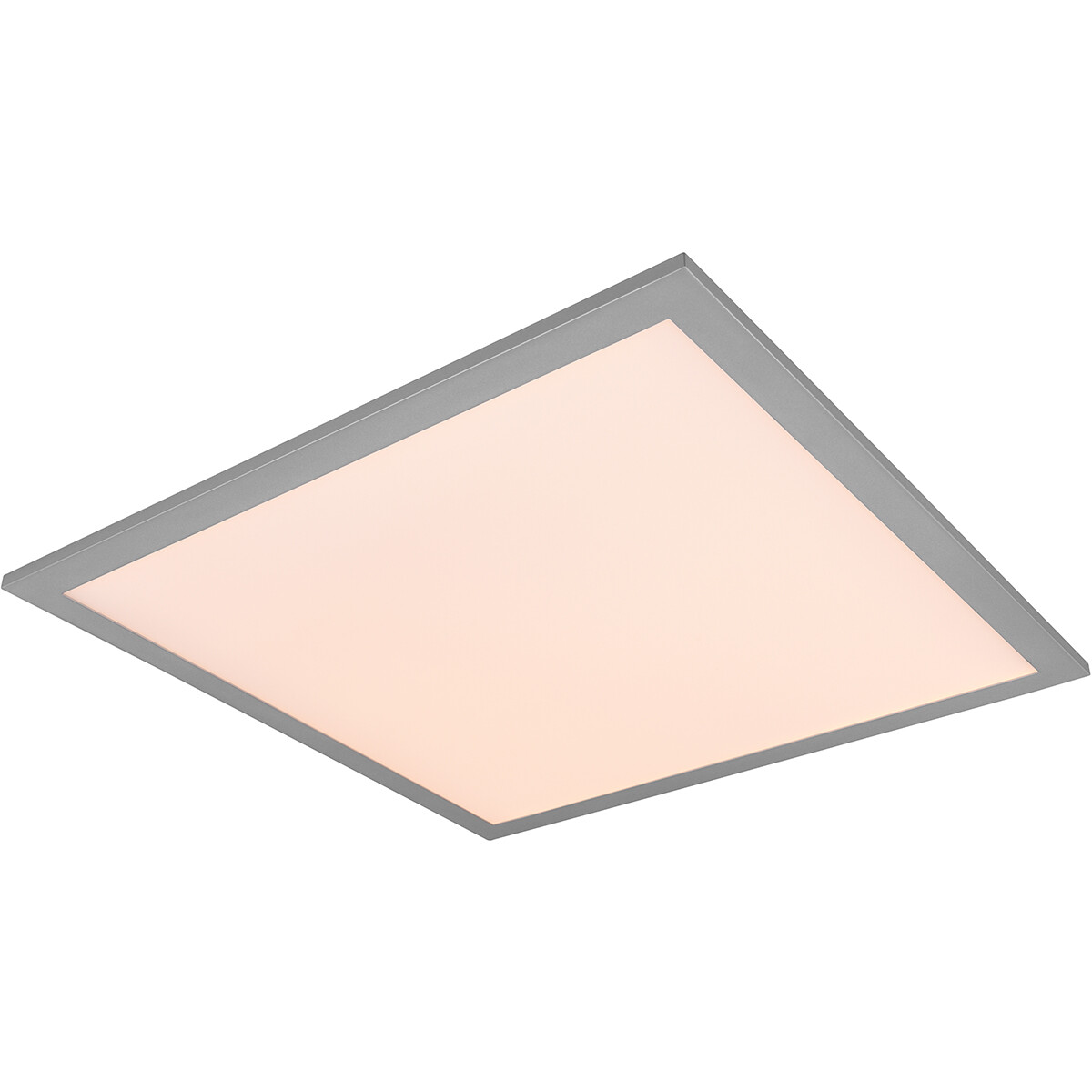 LED Plafondlamp - Plafondverlichting - Trion Tirus - 18W - Aanpasbare Kleur - Afstandsbediening - Dimbaar - Vierkant - Mat Titaan - Aluminium