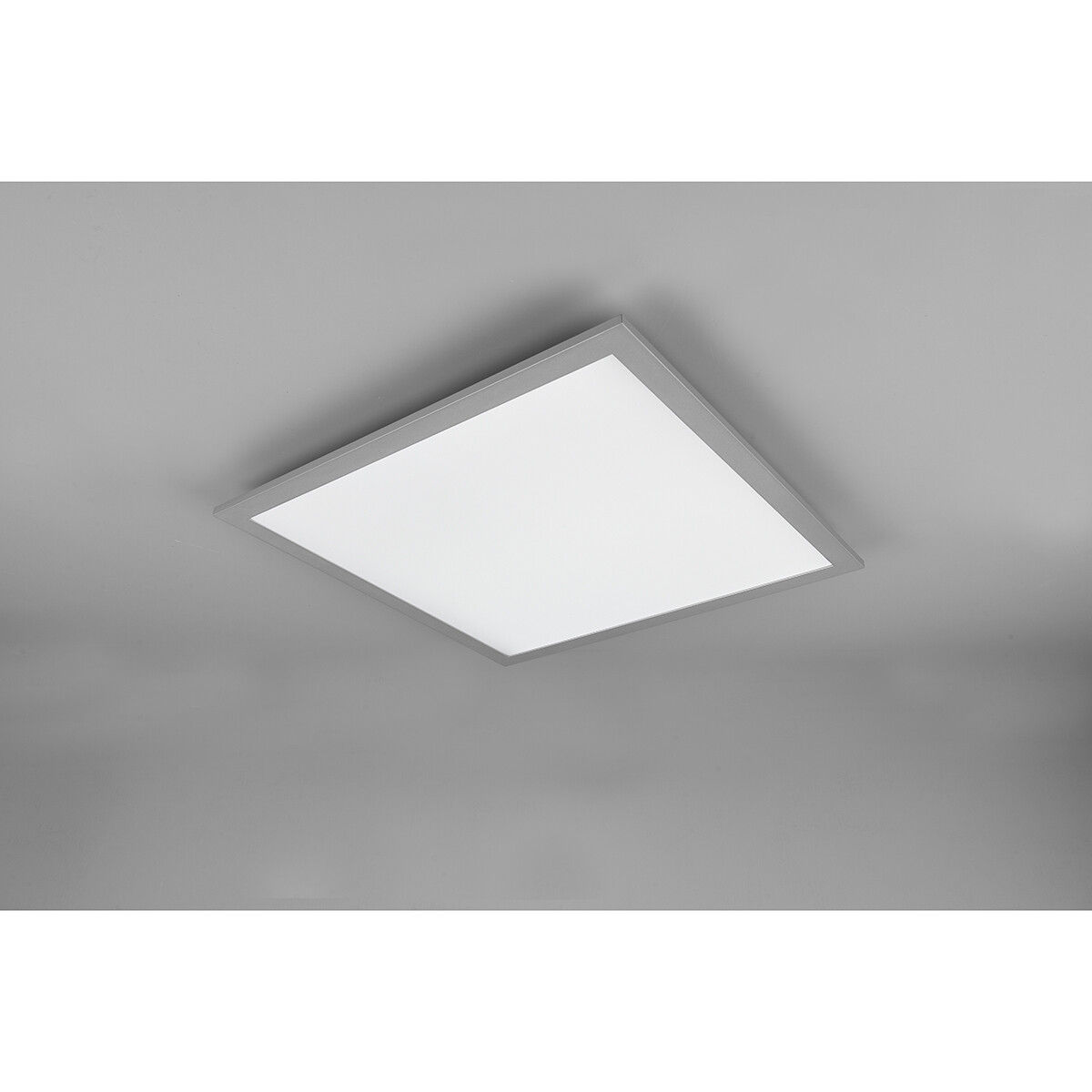 LED Plafondlamp - Plafondverlichting - Trion Tirus - 18W - Aanpasbare Kleur - Afstandsbediening - Dimbaar - Vierkant - Mat Titaan - Aluminium