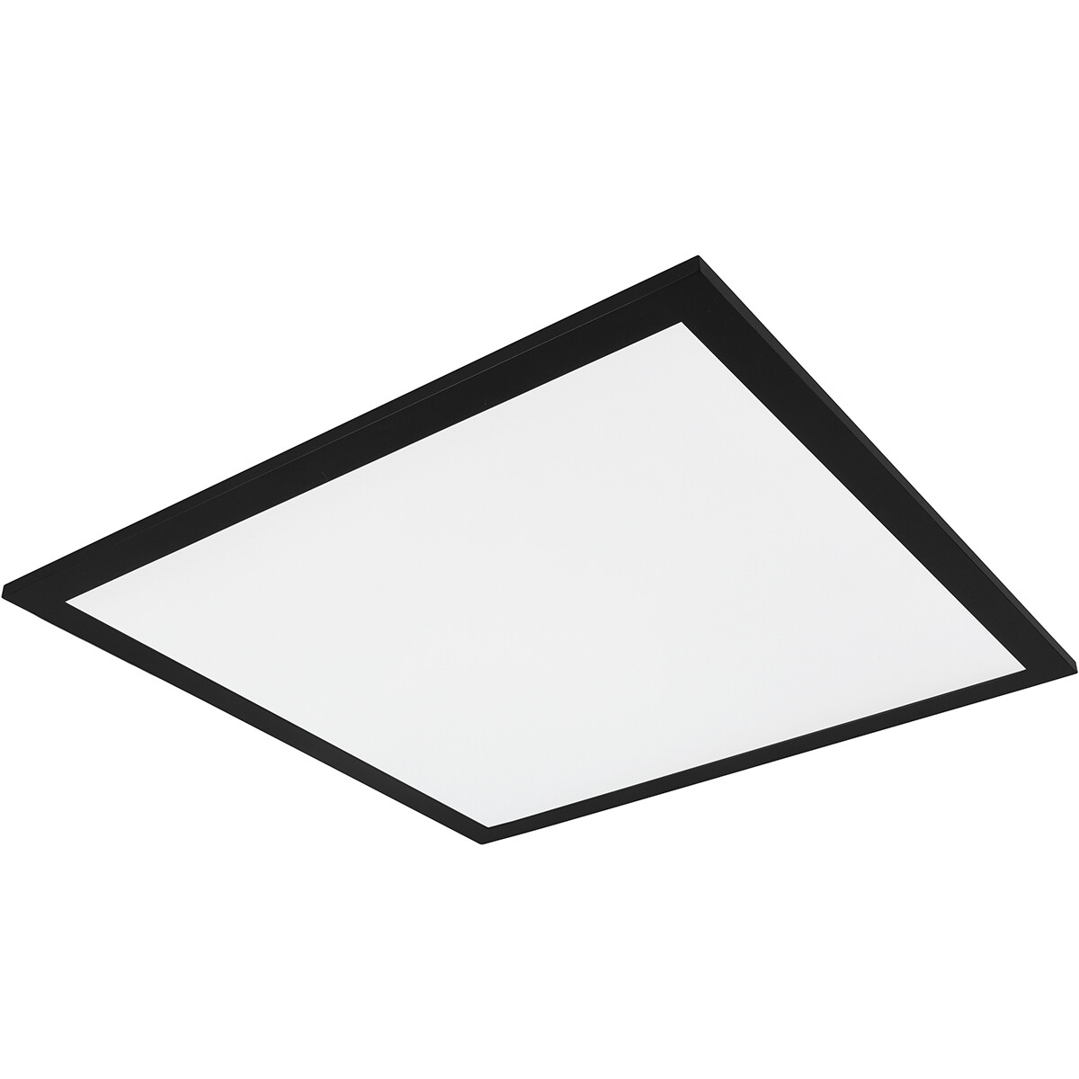 LED Plafondlamp - Plafondverlichting - Trion Tirus - 18W - Aanpasbare Kleur - Afstandsbediening - Dimbaar - Vierkant - Mat Zwart - Aluminium