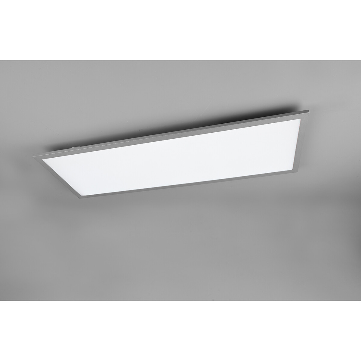 LED Plafondlamp - Plafondverlichting - Trion Tirus - 34W - Aanpasbare Kleur - Afstandsbediening - Dimbaar - Rechthoek - Mat Titaan - Aluminium