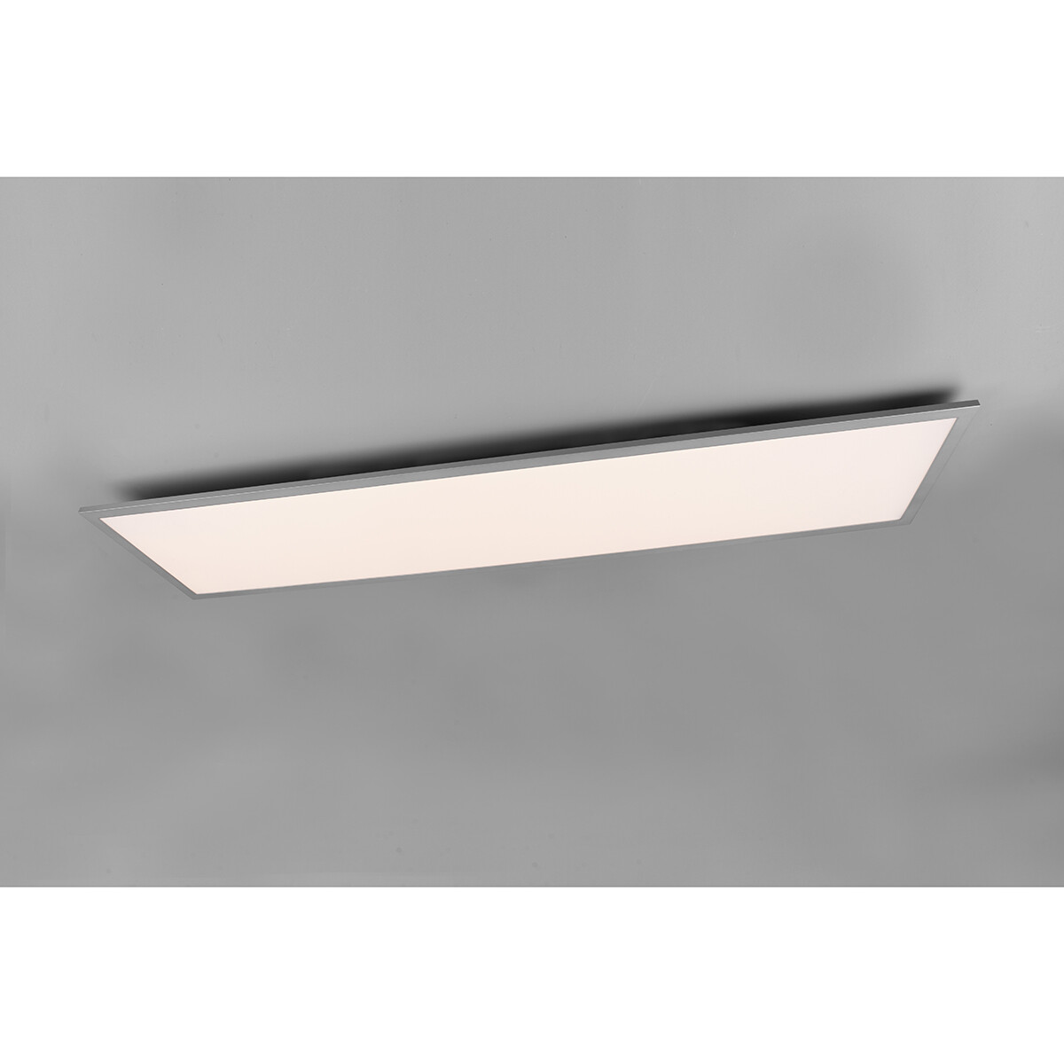 LED Plafondlamp - Plafondverlichting - Trion Tirus XL - 34W - Aanpasbare Kleur - Afstandsbediening - Dimbaar - Rechthoek - Mat Titaan - Aluminium