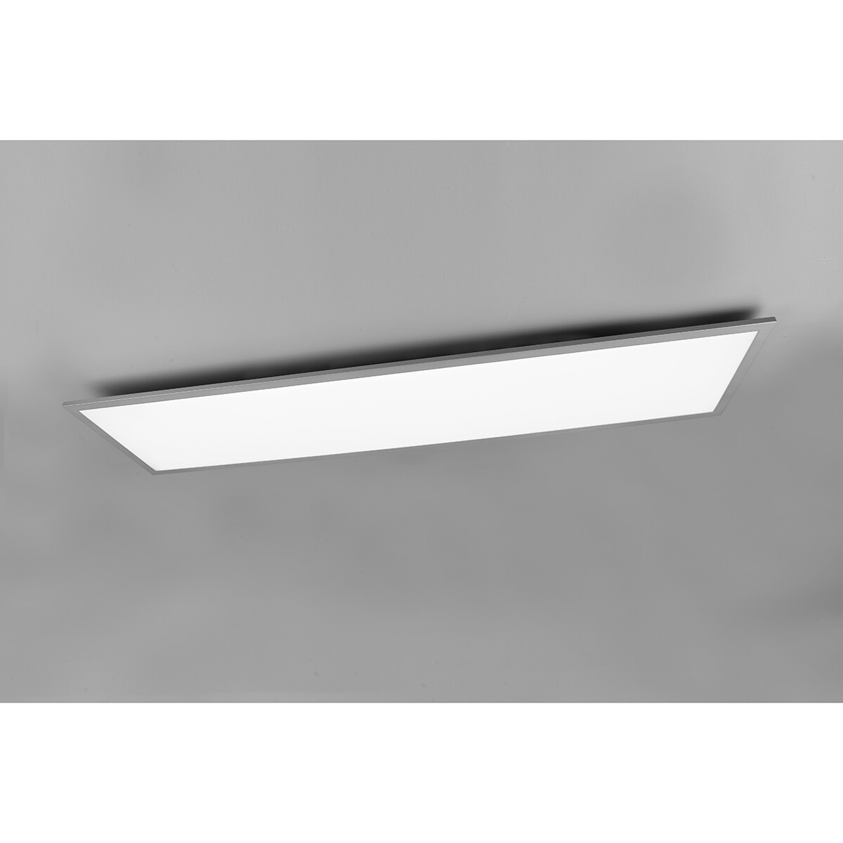 LED Plafondlamp - Plafondverlichting - Trion Tirus XL - 34W - Aanpasbare Kleur - Afstandsbediening - Dimbaar - Rechthoek - Mat Titaan - Aluminium