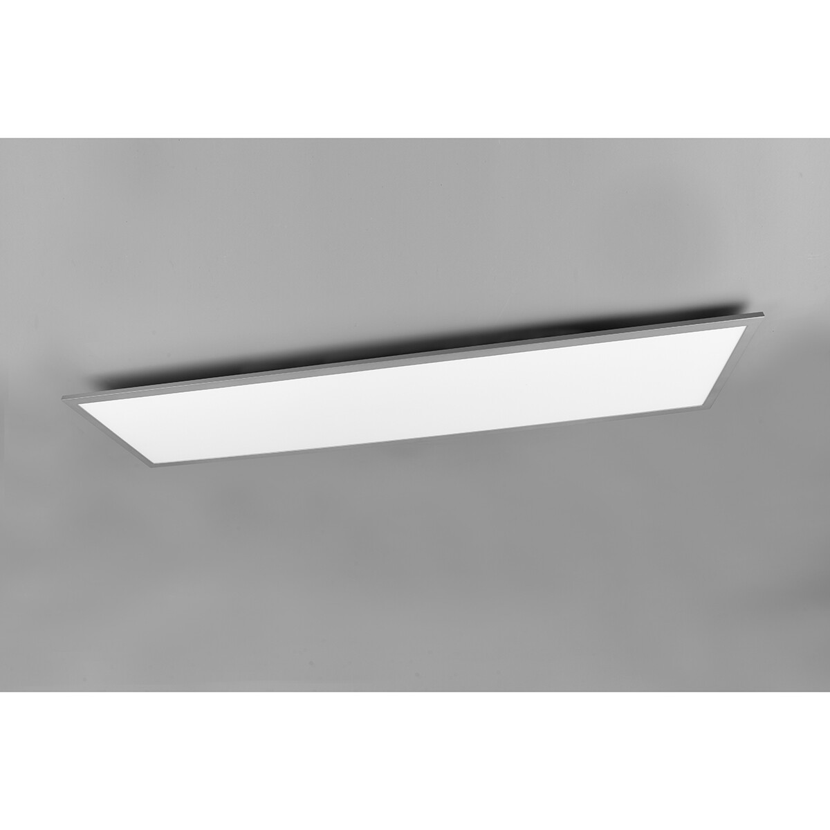 LED Plafondlamp - Plafondverlichting - Trion Tirus XL - 34W - Aanpasbare Kleur - Afstandsbediening - Dimbaar - Rechthoek - Mat Titaan - Aluminium