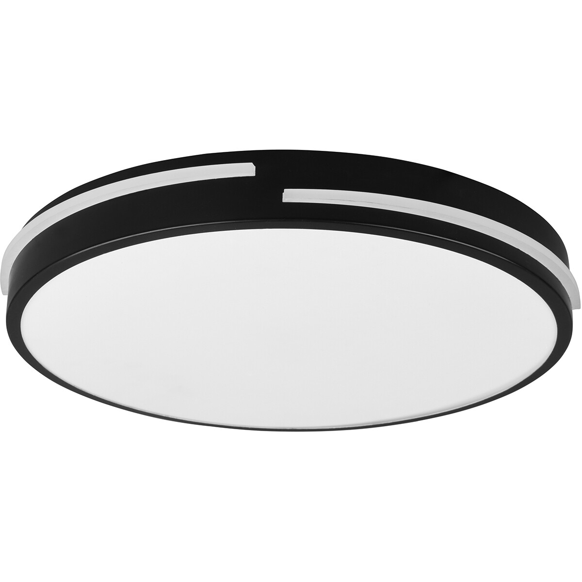 LED Plafondlamp - Plafondverlichting - Trion Tocomo - 24W - Dimbaar - Aanpasbare Kleur - Afstandsbediening - Rond - Mat Zwart - Aluminium