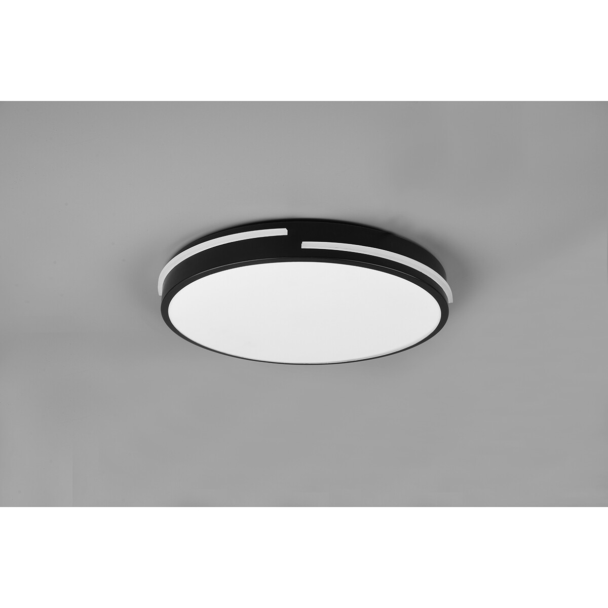 LED Plafondlamp - Plafondverlichting - Trion Tocomo - 24W - Dimbaar - Aanpasbare Kleur - Afstandsbediening - Rond - Mat Zwart - Aluminium