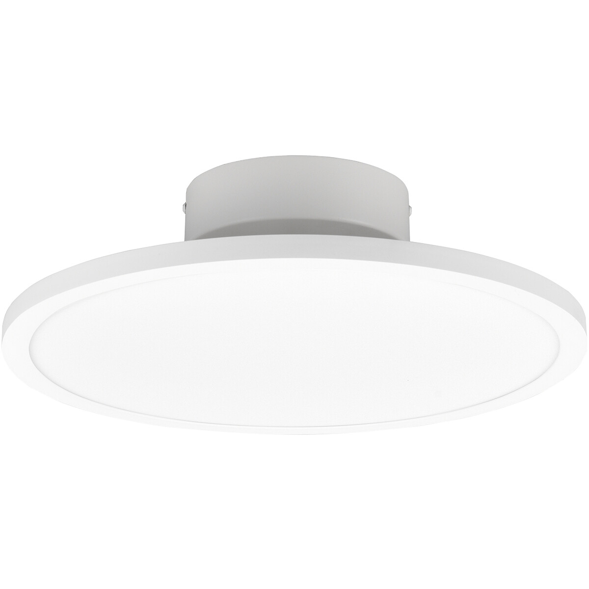 LED Plafondlamp - Plafondverlichting - Trion Trula - 29W - Natuurlijk Wit 4000K - Dimbaar - Rond - Mat Wit - Aluminium