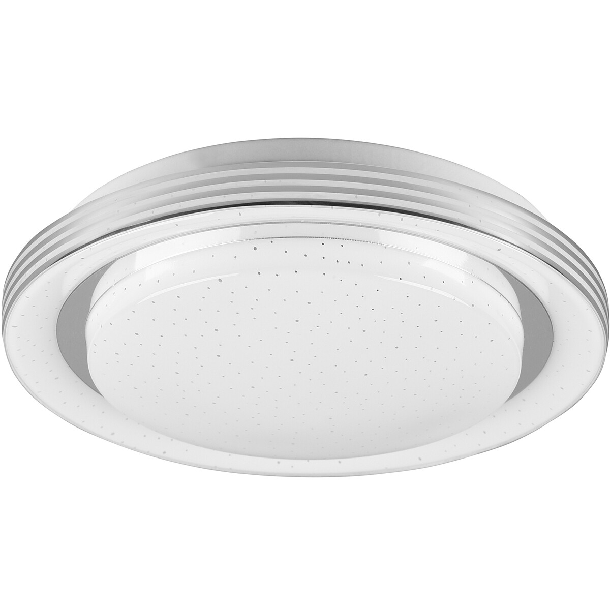 LED Plafondlamp - Plafondverlichting - Trion Atras - 10.5W - Aanpasbare Kleur - Afstandsbediening - Dimbaar - Sterlicht - Rond - Mat Wit - Kunststof