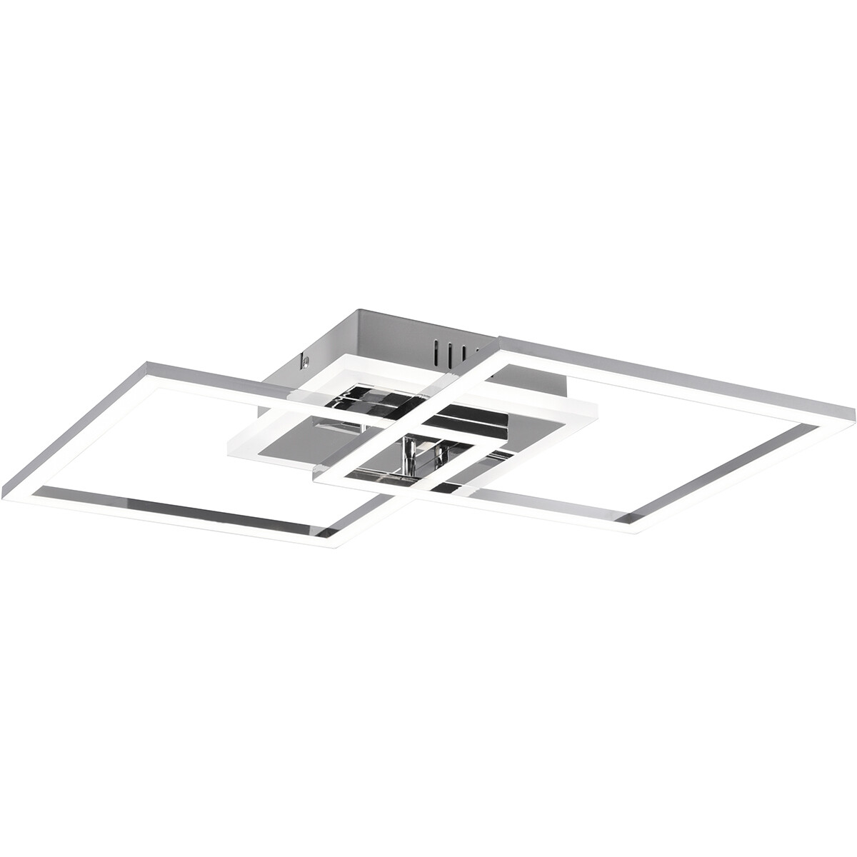 LED Plafondlamp - Plafondverlichting - Trion Venda - 25W - Natuurlijk Wit 4000K - Dimbaar - Vierkant - Mat Chroom - Aluminium product afbeelding