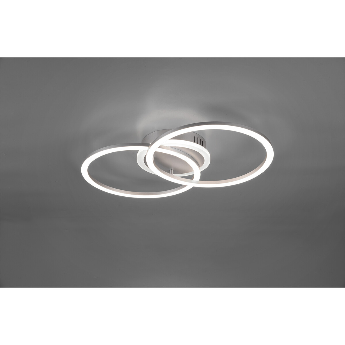 LED Plafondlamp - Plafondverlichting - Trion Venda - 25W - Warm Wit 3000K - Dimbaar - Rond - Mat Titaan - Aluminium