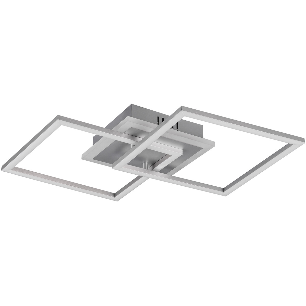 LED Plafondlamp - Plafondverlichting - Trion Venda - 25W - Warm Wit 3000K - Dimbaar - Vierkant - Mat Titaan - Aluminium