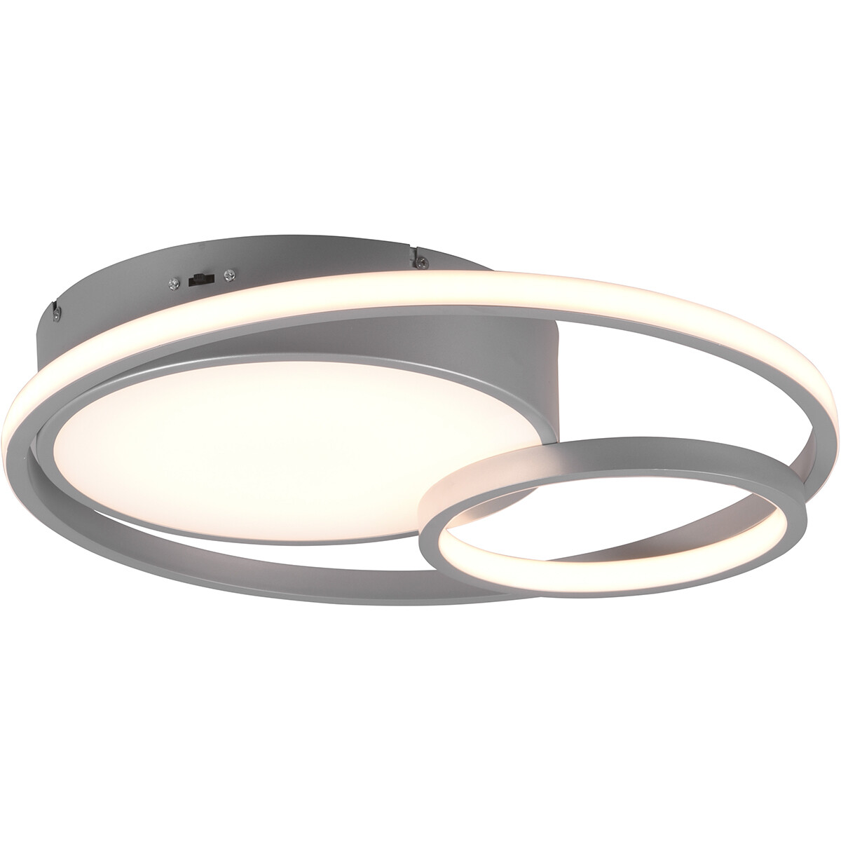 LED Plafondlamp - Plafondverlichting - Trion Viltor - 28W - Aanpasbare Kleur - Dimbaar - Rond - Mat Titaan - Aluminium product afbeelding