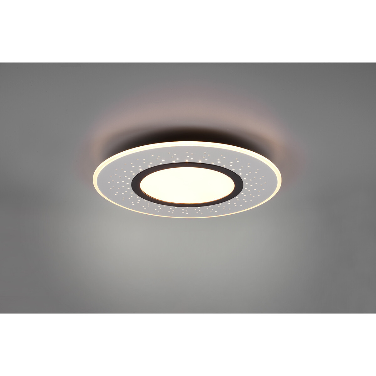 LED Plafondlamp - Plafondverlichting - Trion Virsa - 44W - Aanpasbare Kleur - Dimbaar - Afstandsbediening - Rond - Mat Nikkel - Aluminium