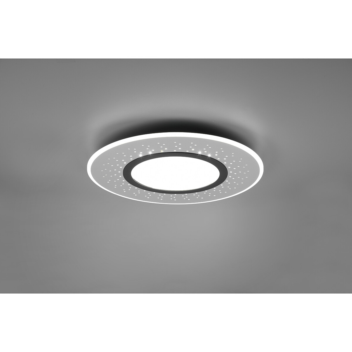 LED Plafondlamp - Plafondverlichting - Trion Virsa - 44W - Aanpasbare Kleur - Dimbaar - Afstandsbediening - Rond - Mat Nikkel - Aluminium