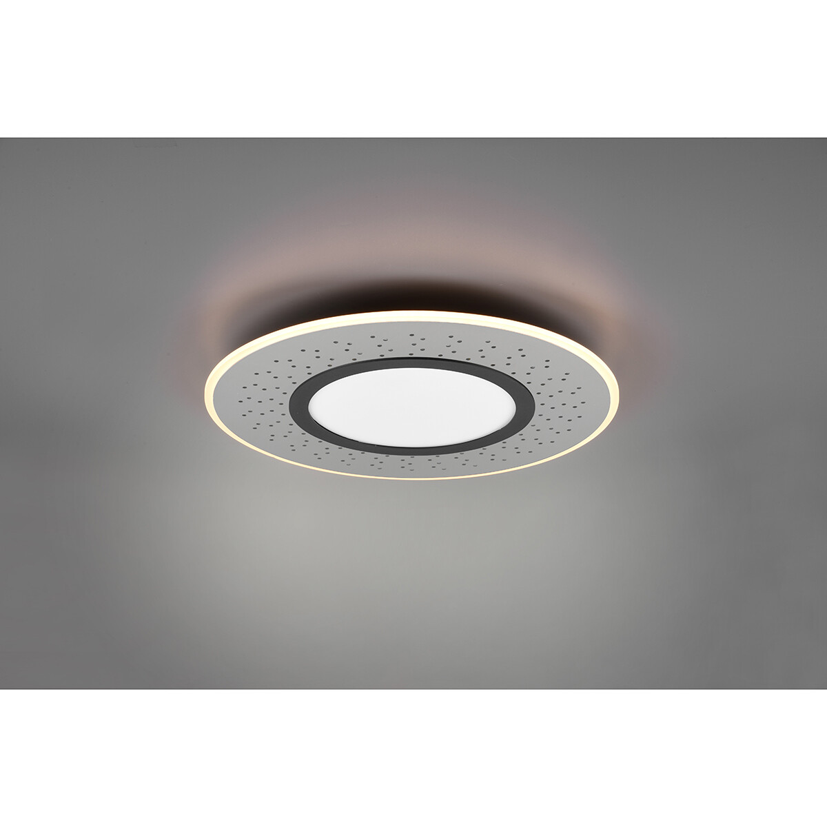 LED Plafondlamp - Plafondverlichting - Trion Virsa - 44W - Aanpasbare Kleur - Dimbaar - Afstandsbediening - Rond - Mat Nikkel - Aluminium