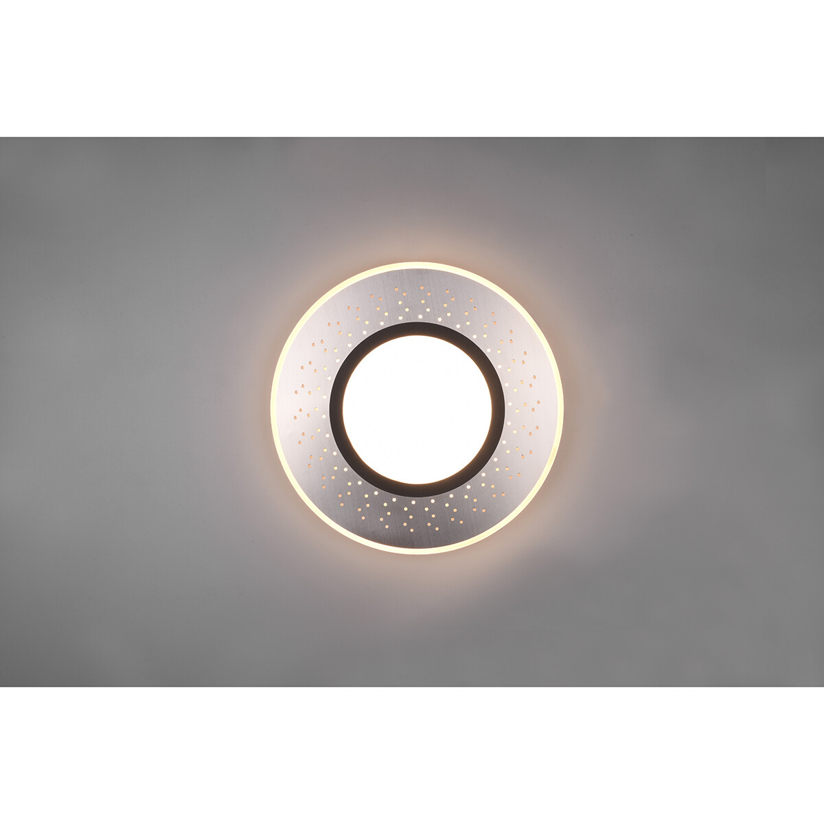 LED Plafondlamp - Plafondverlichting - Trion Virsa - 44W - Aanpasbare Kleur - Dimbaar - Afstandsbediening - Rond - Mat Nikkel - Aluminium