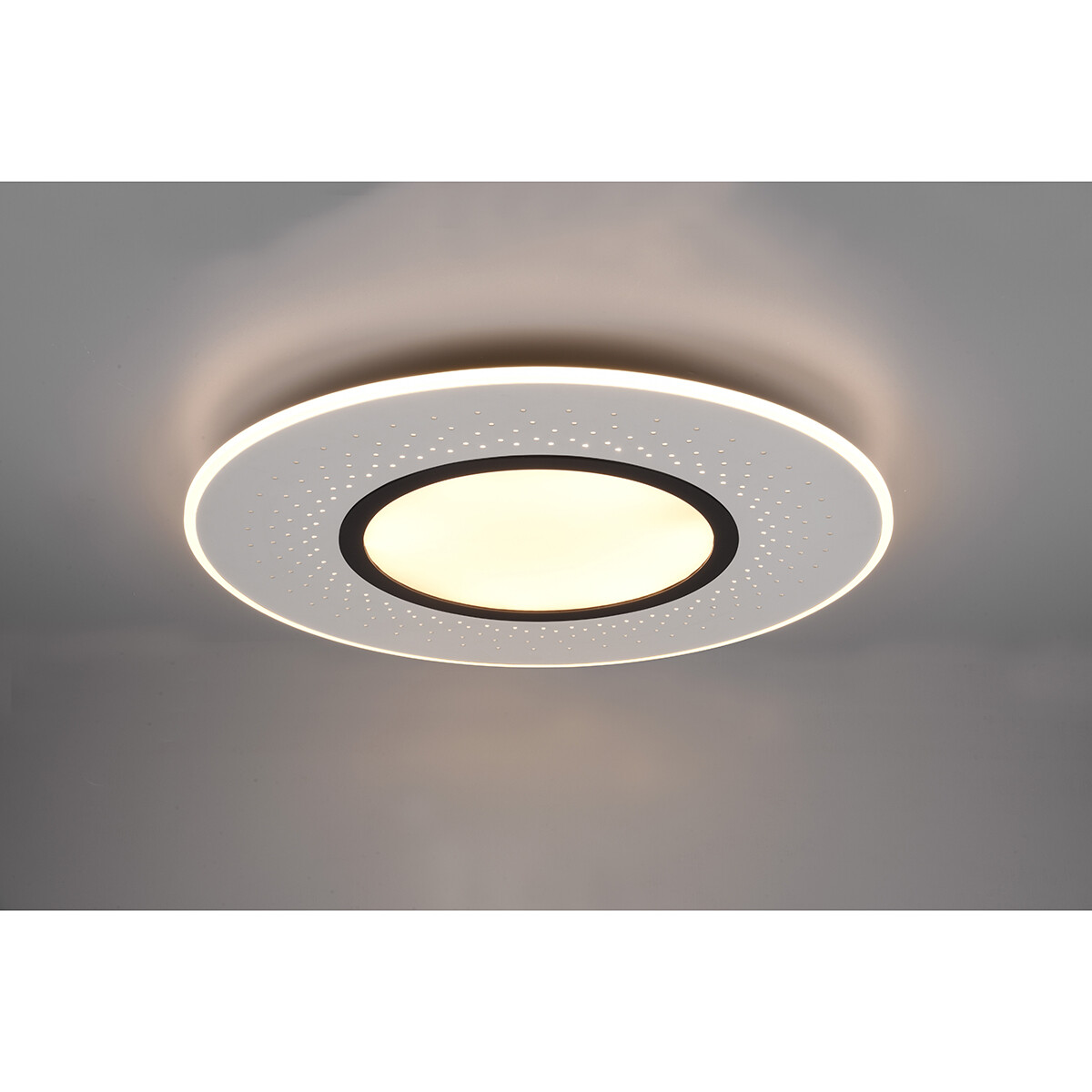 LED Plafondlamp - Plafondverlichting - Trion Virsa - 70W - Aanpasbare Kleur - Dimbaar - Afstandsbediening - Rond - Mat Nikkel - Aluminium