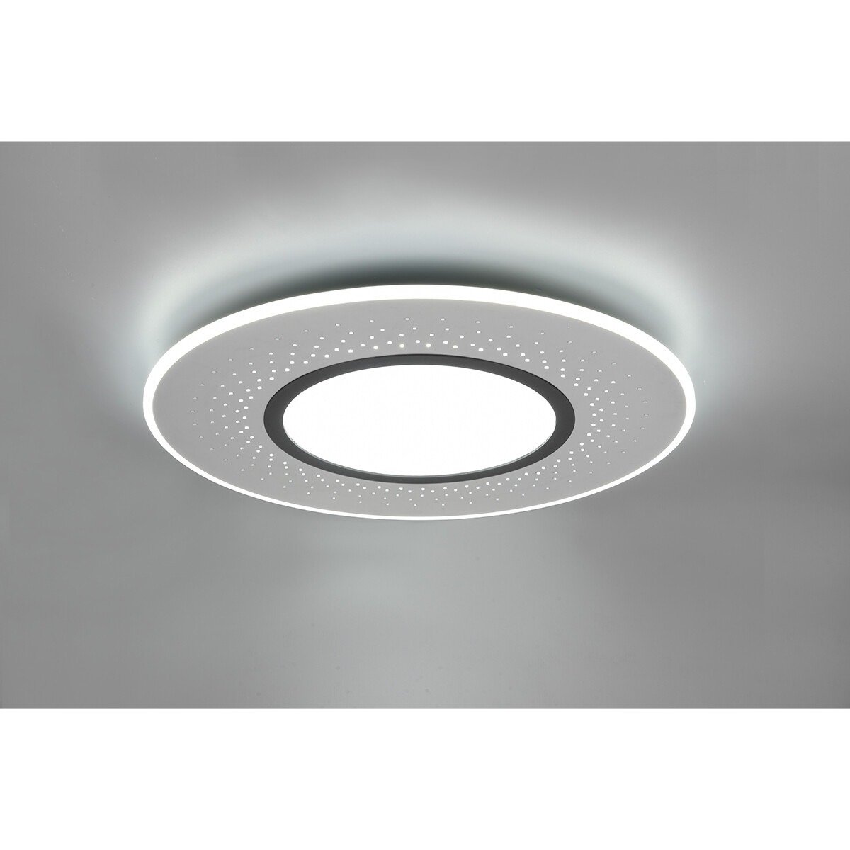 LED Plafondlamp - Plafondverlichting - Trion Virsa - 70W - Aanpasbare Kleur - Dimbaar - Afstandsbediening - Rond - Mat Nikkel - Aluminium