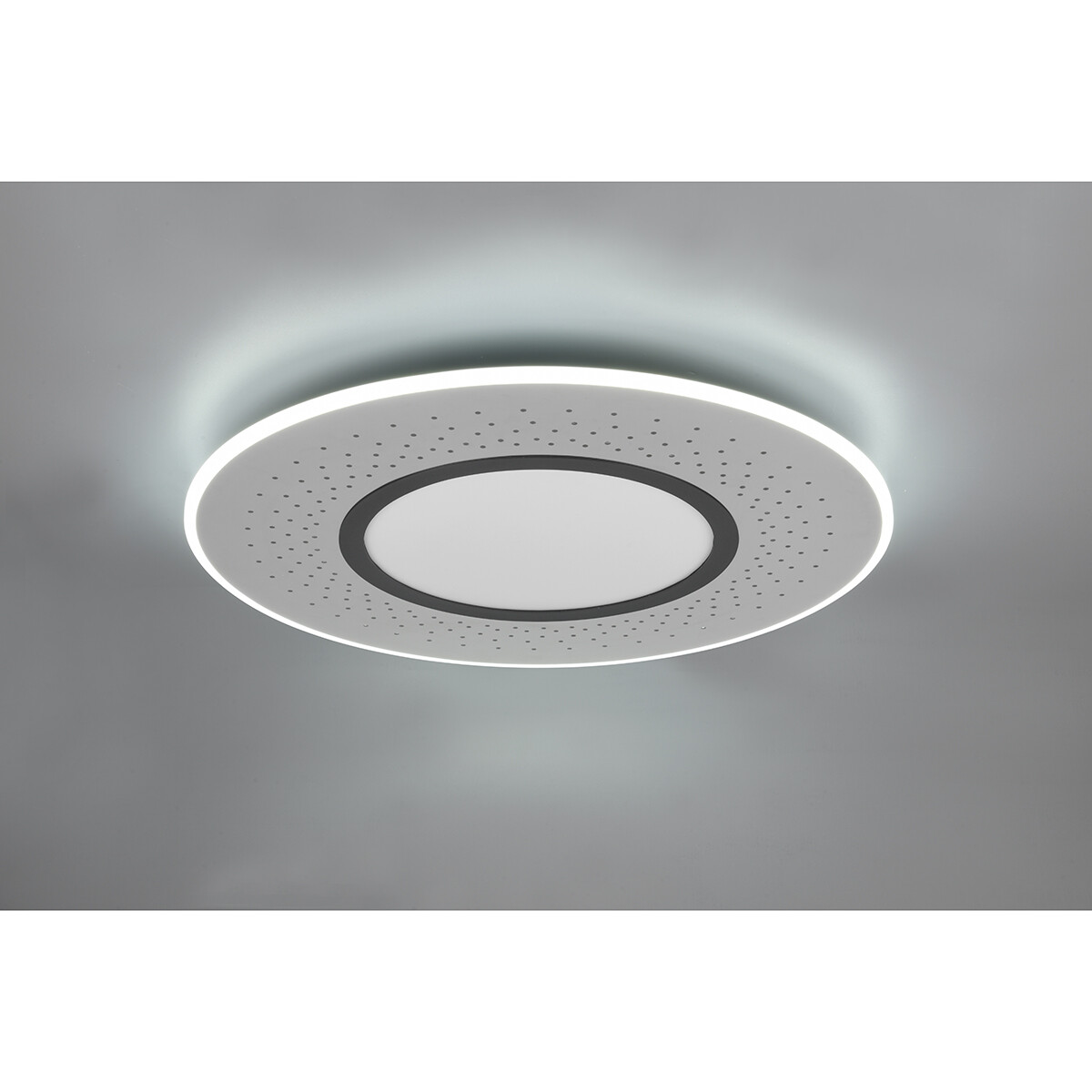 LED Plafondlamp - Plafondverlichting - Trion Virsa - 70W - Aanpasbare Kleur - Dimbaar - Afstandsbediening - Rond - Mat Nikkel - Aluminium