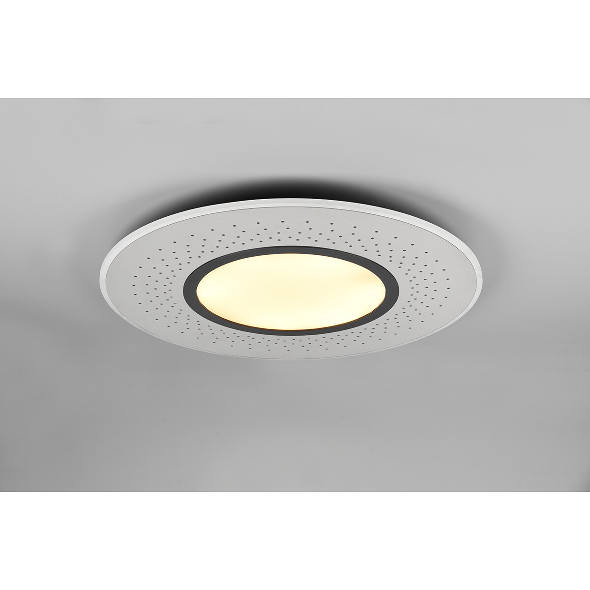 LED Plafondlamp - Plafondverlichting - Trion Virsa - 70W - Aanpasbare Kleur - Dimbaar - Afstandsbediening - Rond - Mat Nikkel - Aluminium