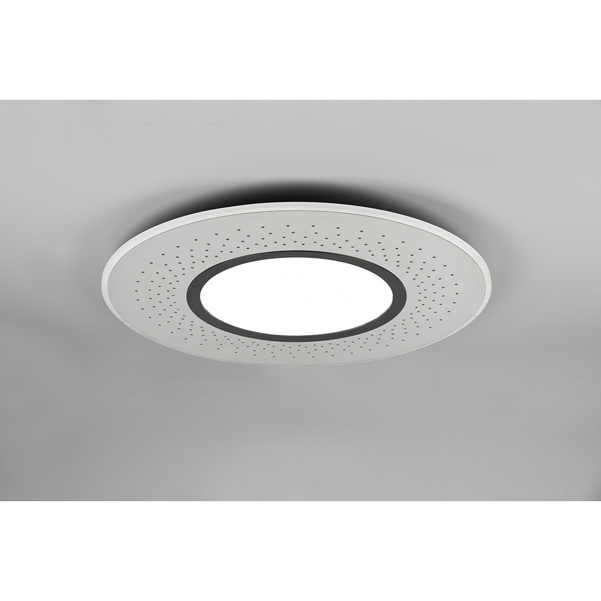 LED Plafondlamp - Plafondverlichting - Trion Virsa - 70W - Aanpasbare Kleur - Dimbaar - Afstandsbediening - Rond - Mat Nikkel - Aluminium