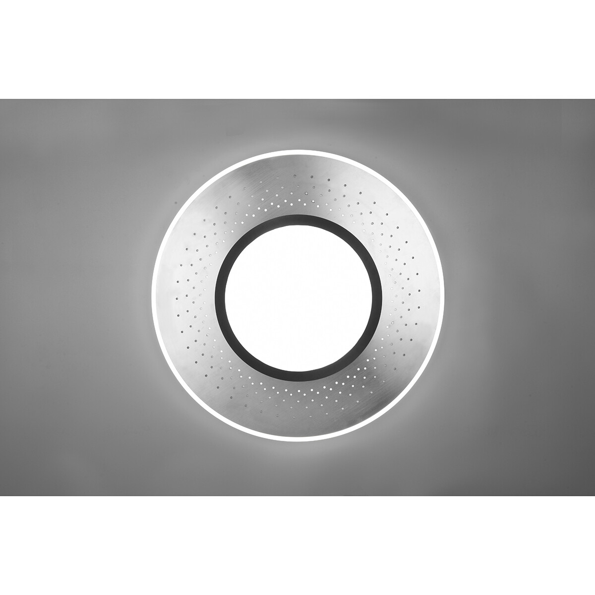 LED Plafondlamp - Plafondverlichting - Trion Virsa - 70W - Aanpasbare Kleur - Dimbaar - Afstandsbediening - Rond - Mat Nikkel - Aluminium