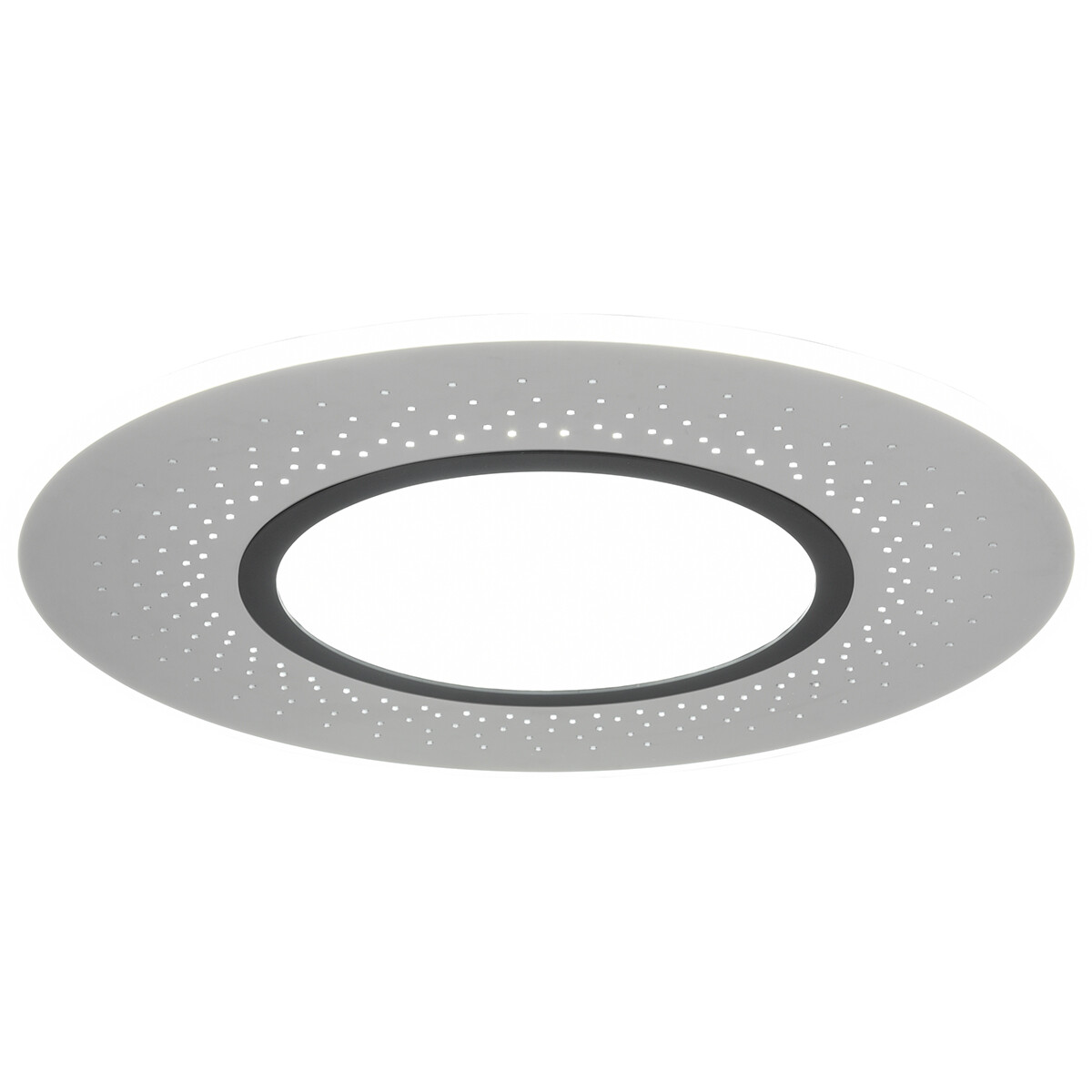 LED Plafondlamp - Plafondverlichting - Trion Virsa - 70W - Aanpasbare Kleur - Dimbaar - Afstandsbediening - Rond - Mat Nikkel - Aluminium