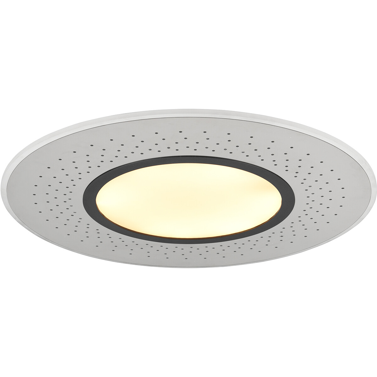 LED Plafondlamp - Plafondverlichting - Trion Virsa - 70W - Aanpasbare Kleur - Dimbaar - Afstandsbediening - Rond - Mat Nikkel - Aluminium