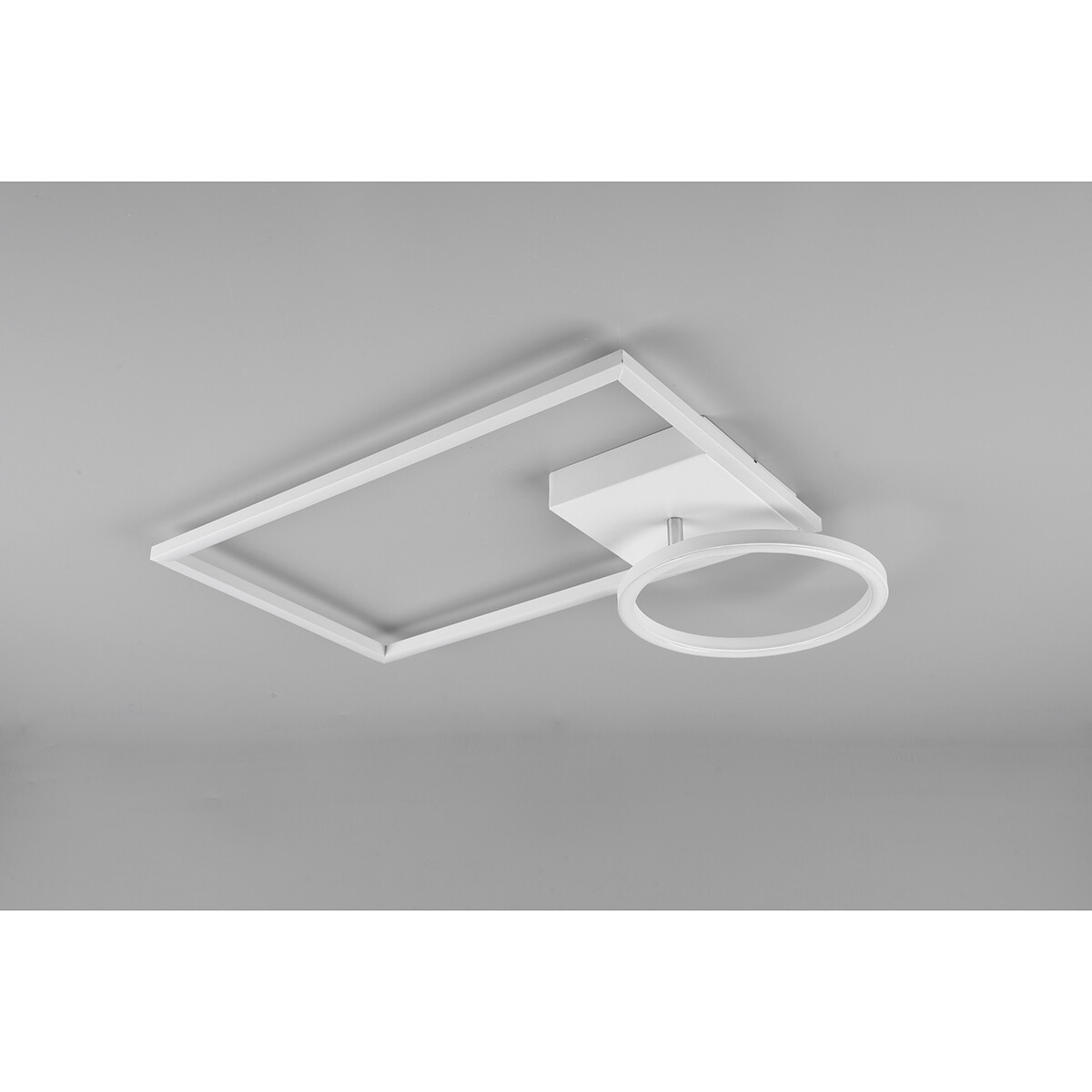 LED Plafondlamp - Plafondverlichting - Trion Viyona - 24W - Natuurlijk Wit 4000K - Dimbaar - Rechthoek - Mat Wit - Aluminium