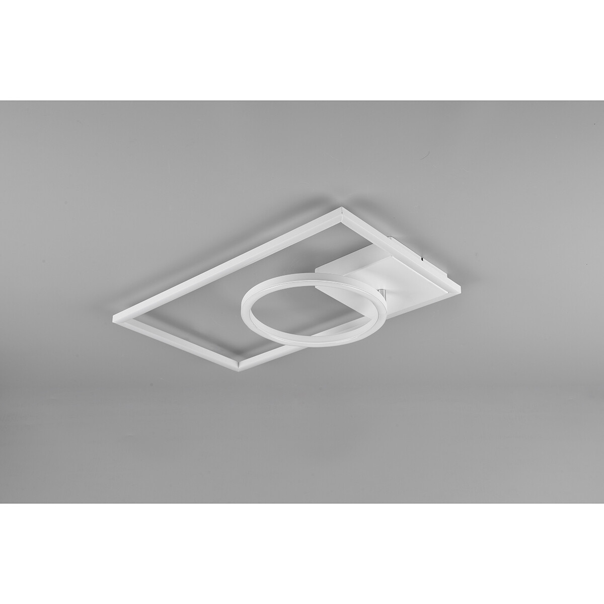 LED Plafondlamp - Plafondverlichting - Trion Viyona - 24W - Natuurlijk Wit 4000K - Dimbaar - Rechthoek - Mat Wit - Aluminium