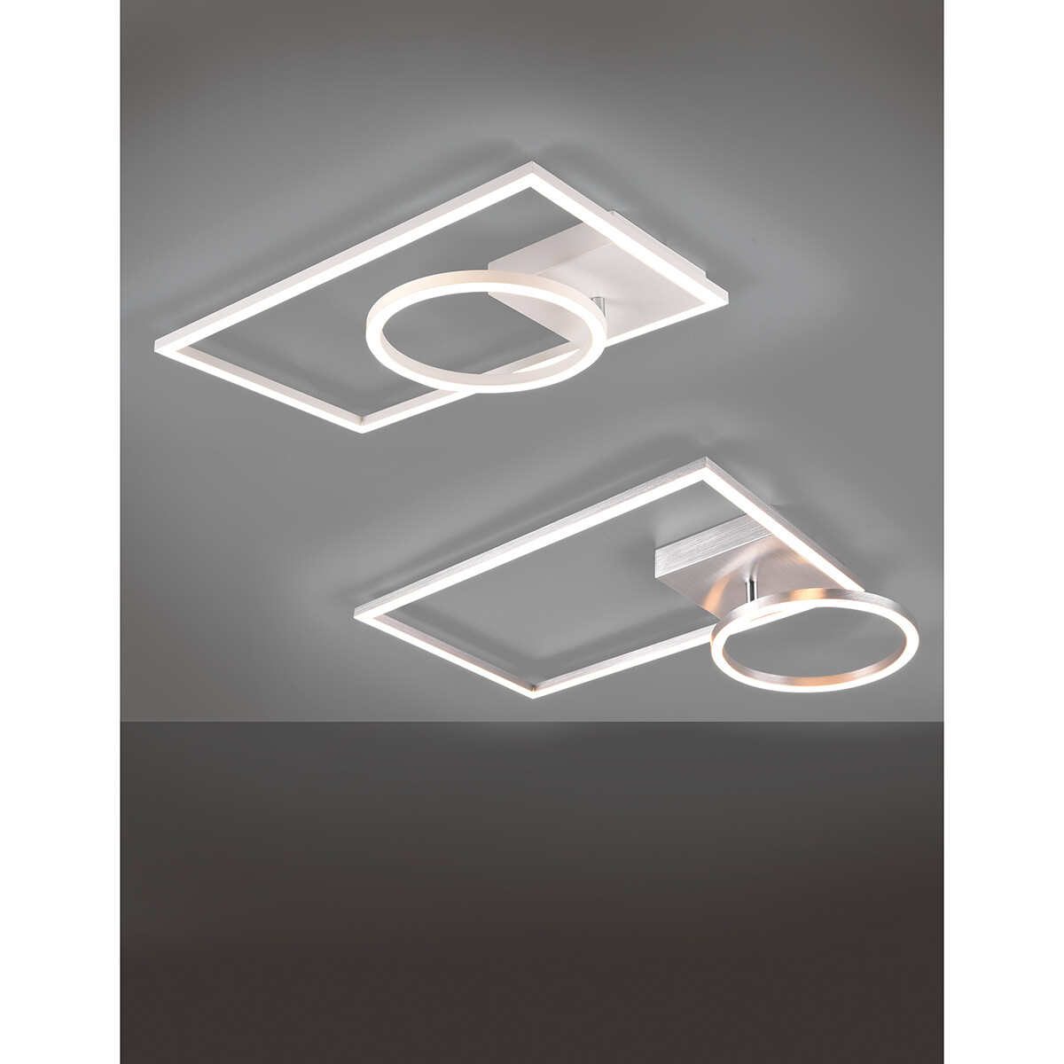 LED Plafondlamp - Plafondverlichting - Trion Viyona - 24W - Natuurlijk Wit 4000K - Dimbaar - Rechthoek - Mat Wit - Aluminium