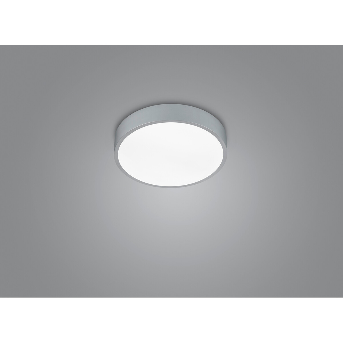 LED Plafondlamp - Plafondverlichting - Trion Wilson - 28W - Aanpasbare Kleur - Dimbaar - Rond - Mat Titaan - Aluminium