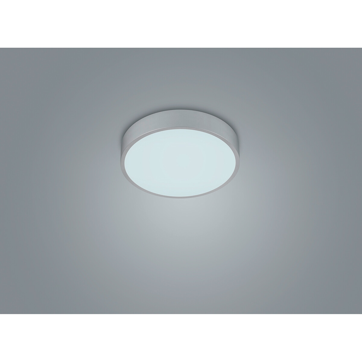 LED Plafondlamp - Plafondverlichting - Trion Wilson - 28W - Aanpasbare Kleur - Dimbaar - Rond - Mat Titaan - Aluminium