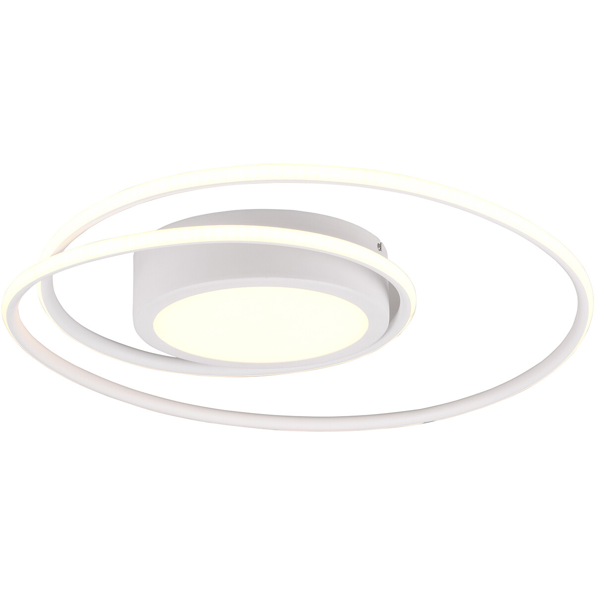 LED Plafondlamp - Plafondverlichting - Trion Yivon - 56W - Aanpasbare Kleur - Afstandsbediening - Dimbaar - Rond - Mat Wit - Aluminium product afbeelding