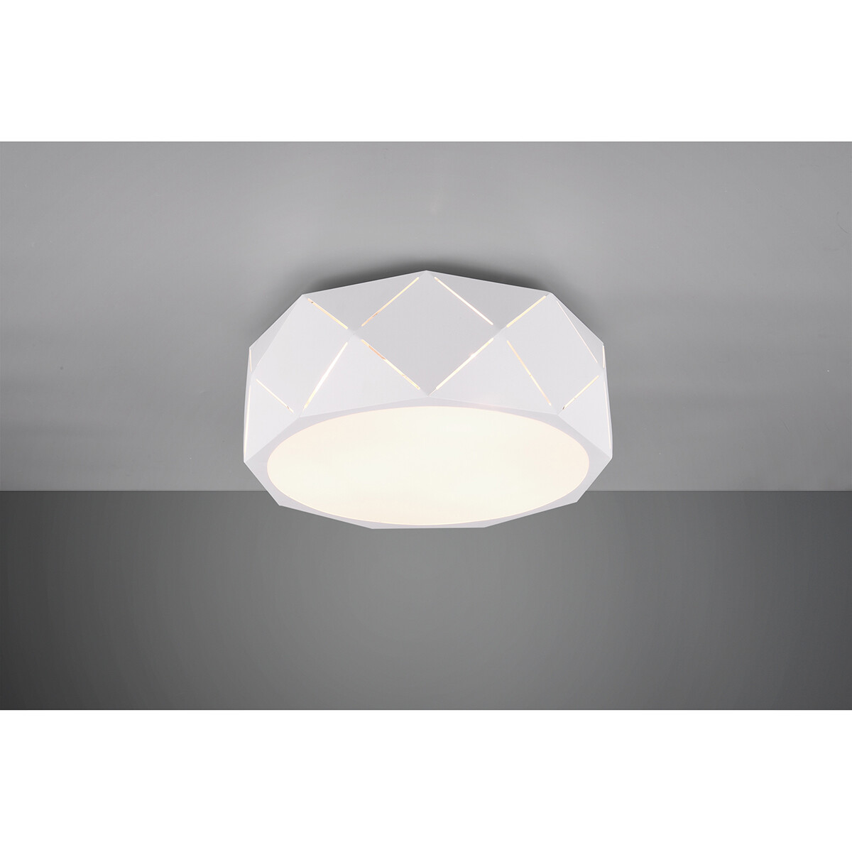 LED Plafondlamp - Plafondverlichting - Trion Zanda - E27 Fitting - 3-lichts - Rond - Mat Wit - Aluminium