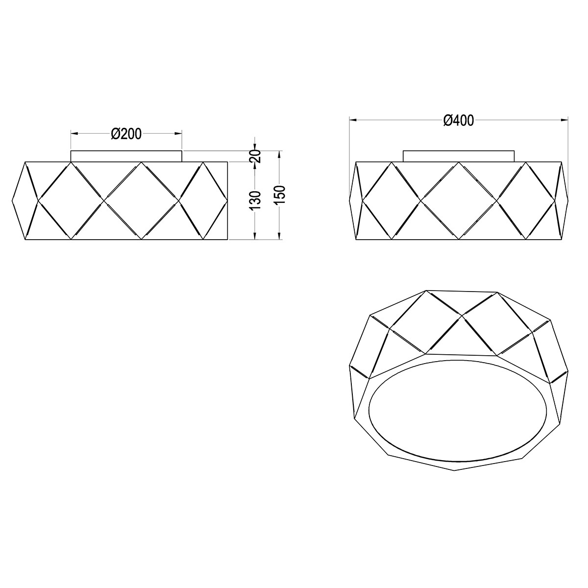 LED Plafondlamp - Plafondverlichting - Trion Zanda - E27 Fitting - 3-lichts - Rond - Mat Wit - Aluminium