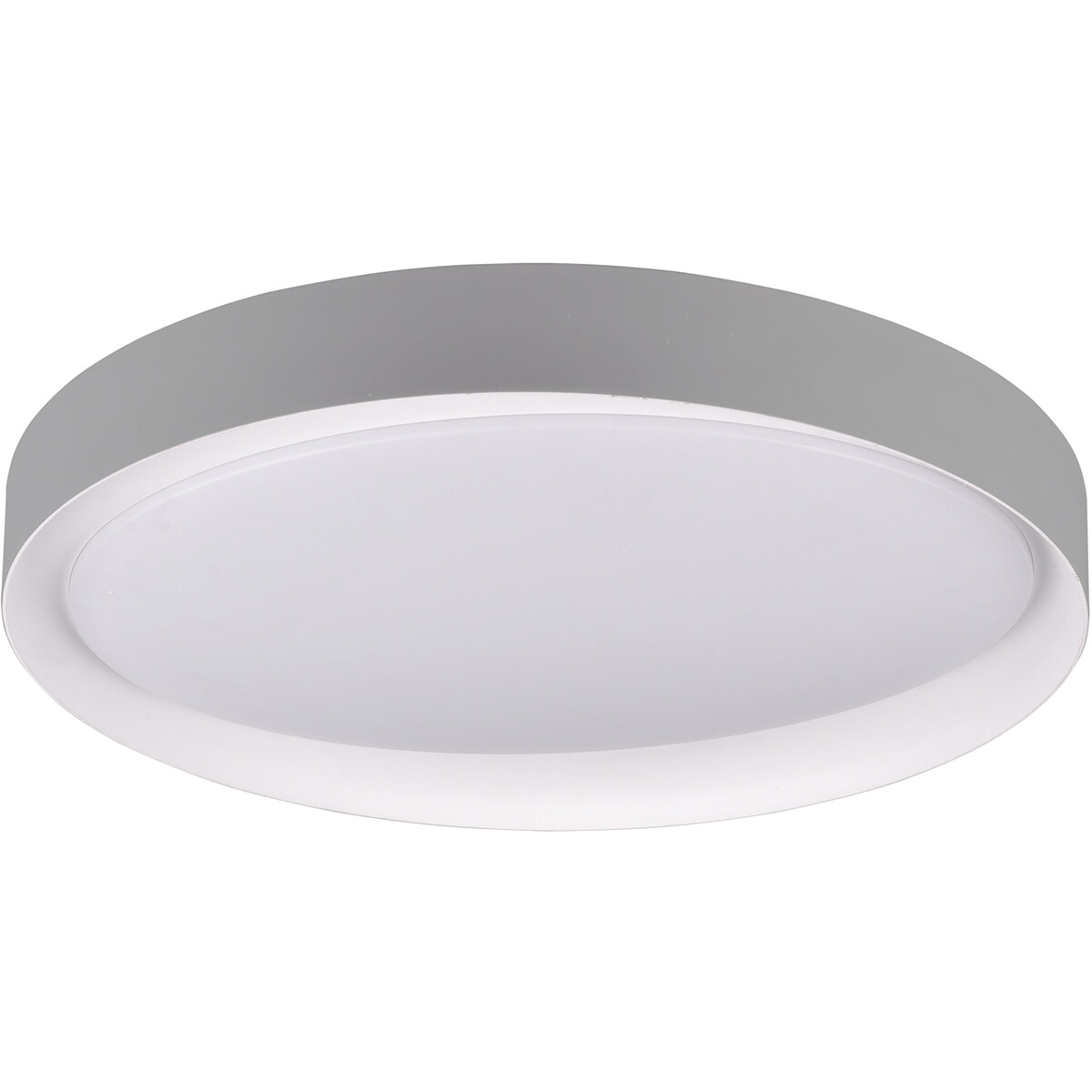 LED Plafondlamp - Plafondverlichting - Trion Zati - 24W - Aanpasbare Kleur - Afstandsbediening - Dimbaar - Rond - Mat Grijs - Kunststof