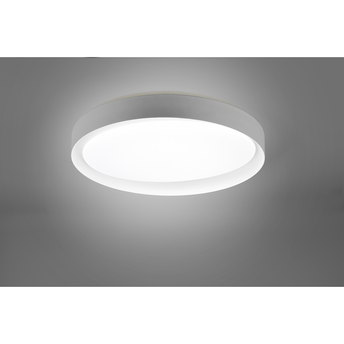 LED Plafondlamp - Plafondverlichting - Trion Zati - 24W - Aanpasbare Kleur - Afstandsbediening - Dimbaar - Rond - Mat Grijs - Kunststof