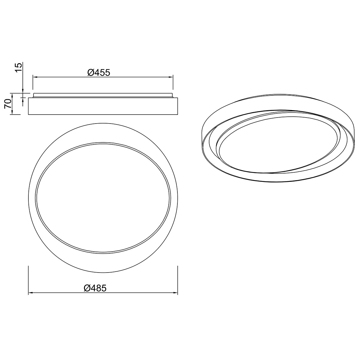 LED Plafondlamp - Plafondverlichting - Trion Zati - 24W - Aanpasbare Kleur - Afstandsbediening - Dimbaar - Rond - Mat Grijs - Kunststof