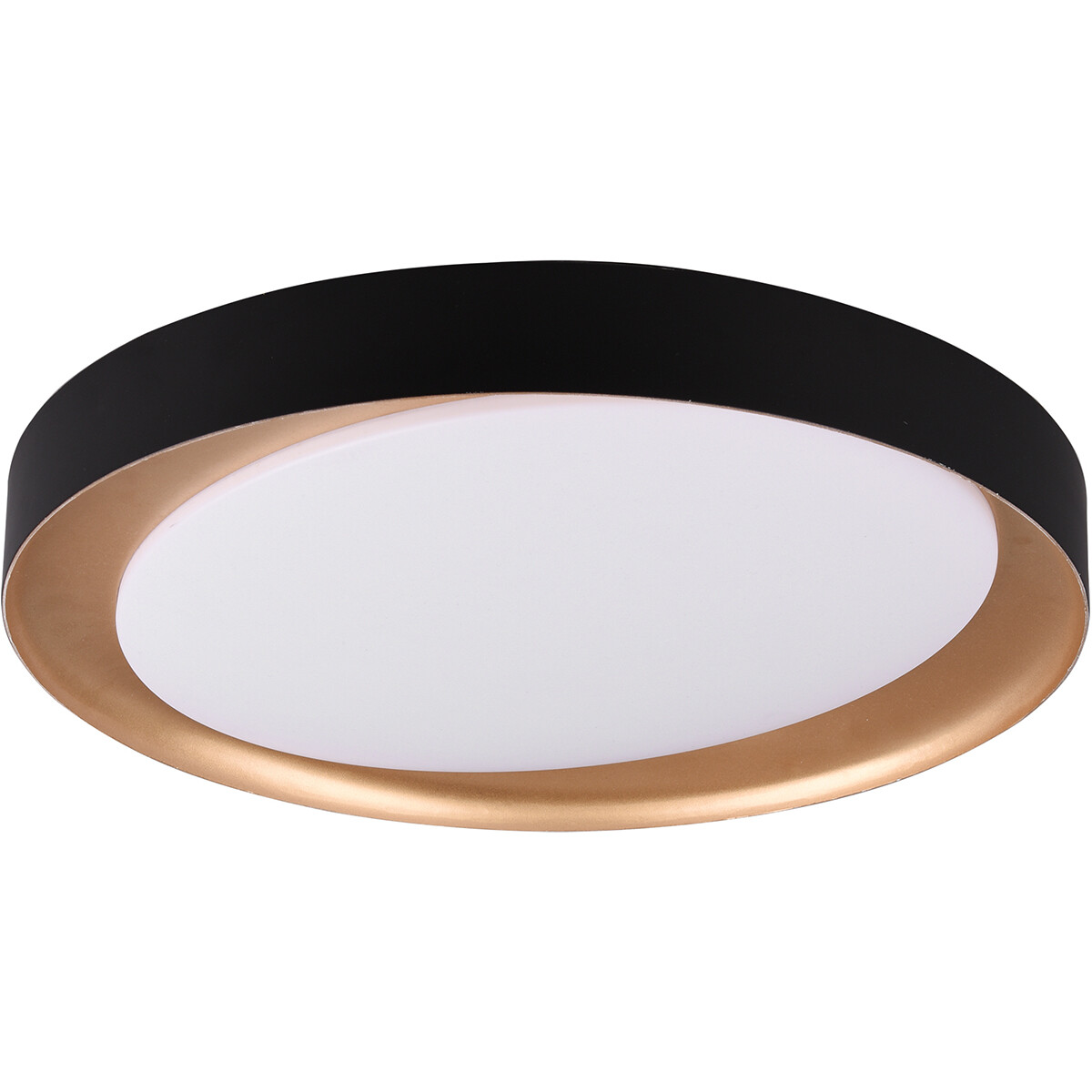 LED Plafondlamp - Plafondverlichting - Trion Zati - 24W - Aanpasbare Kleur - Afstandsbediening - Dimbaar - Rond - Mat Zwart - Kunststof