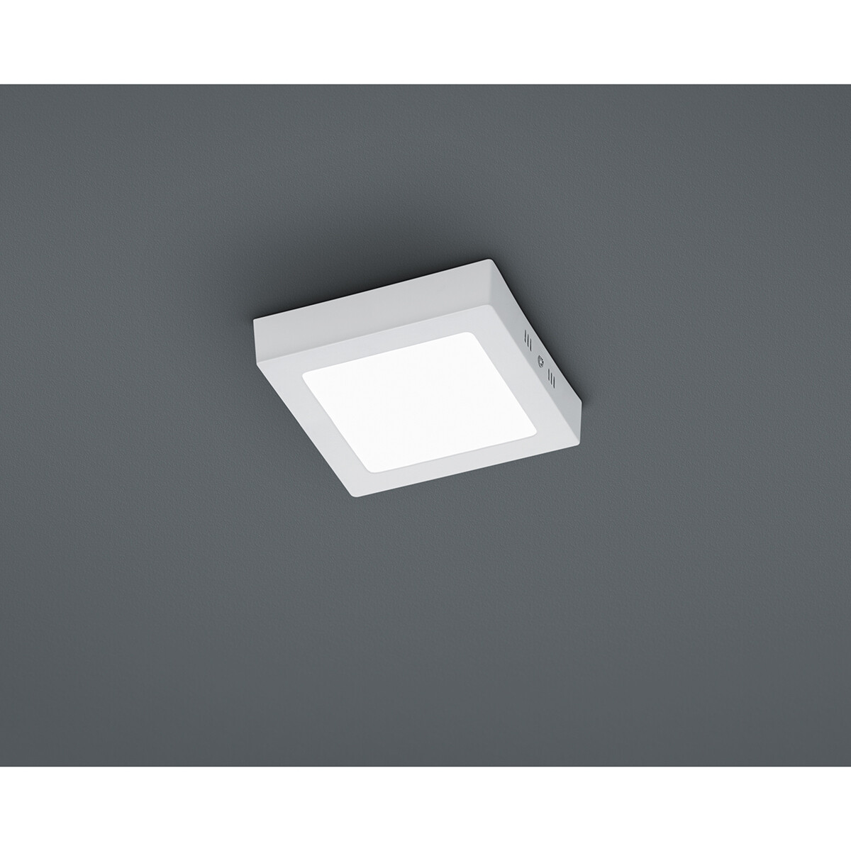 LED Plafondlamp - Plafondverlichting - Trion Zonin - 12W - Warm Wit 3000K - Vierkant - Mat Wit - Aluminium