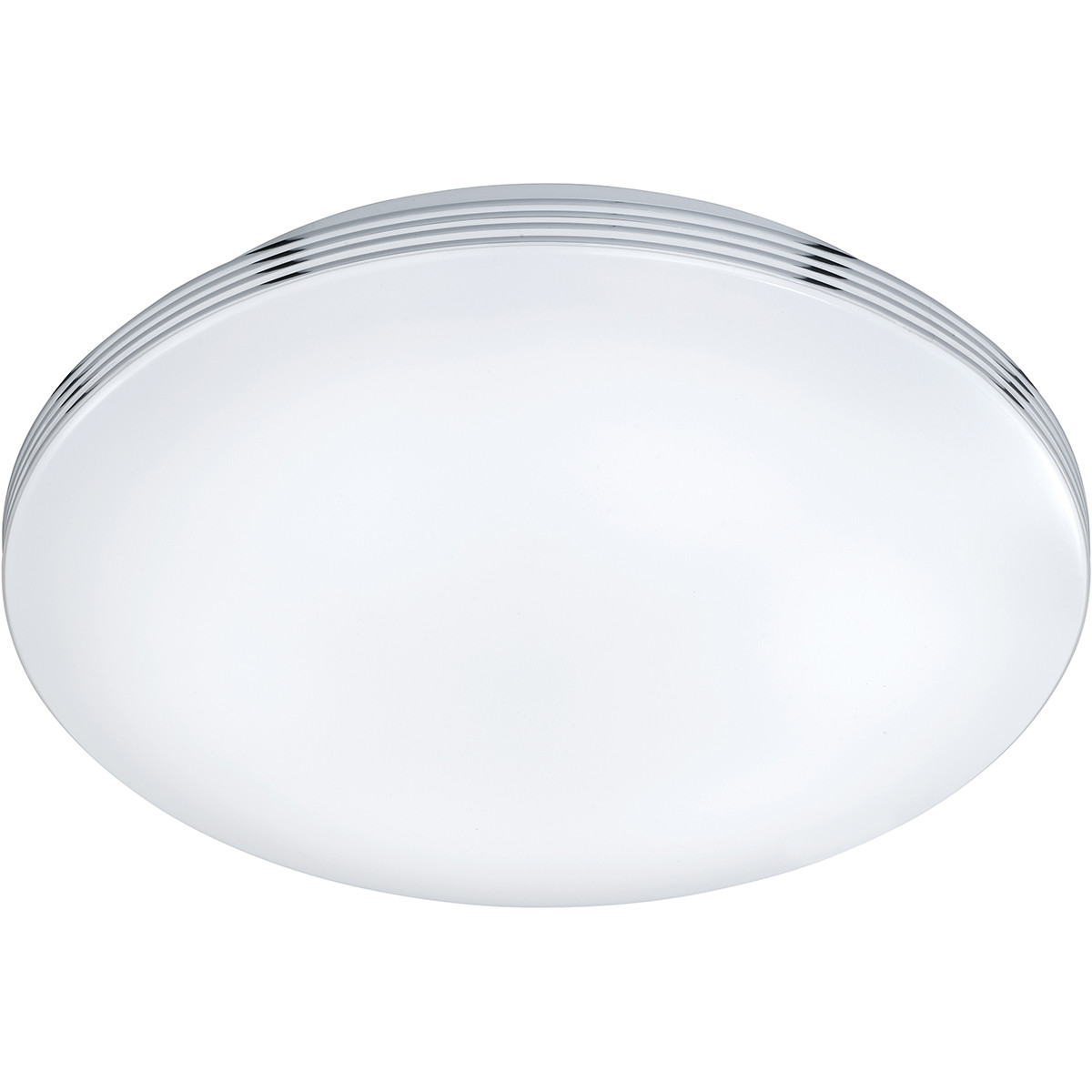 LED Plafondlamp Trion Apity Opbouw Rond 24W Spatwaterdicht IP44 Dimbaar Warm Wit 3000K Glans Chroom 