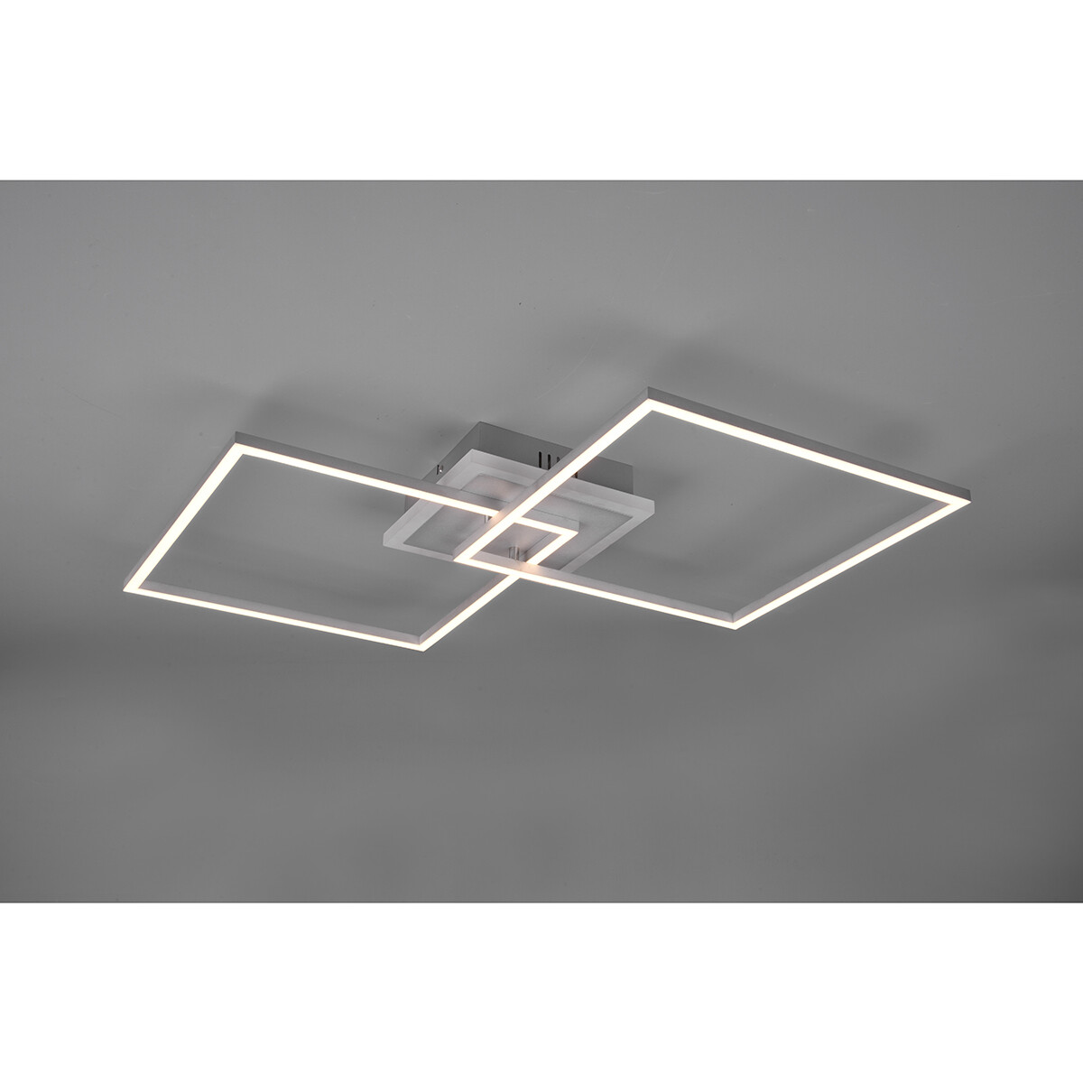 LED Plafondlamp - Trion Aruba - 35.5W - RGBW - Dimbaar - Afstandsbediening - Vierkant - Mat Titaan - Aluminium