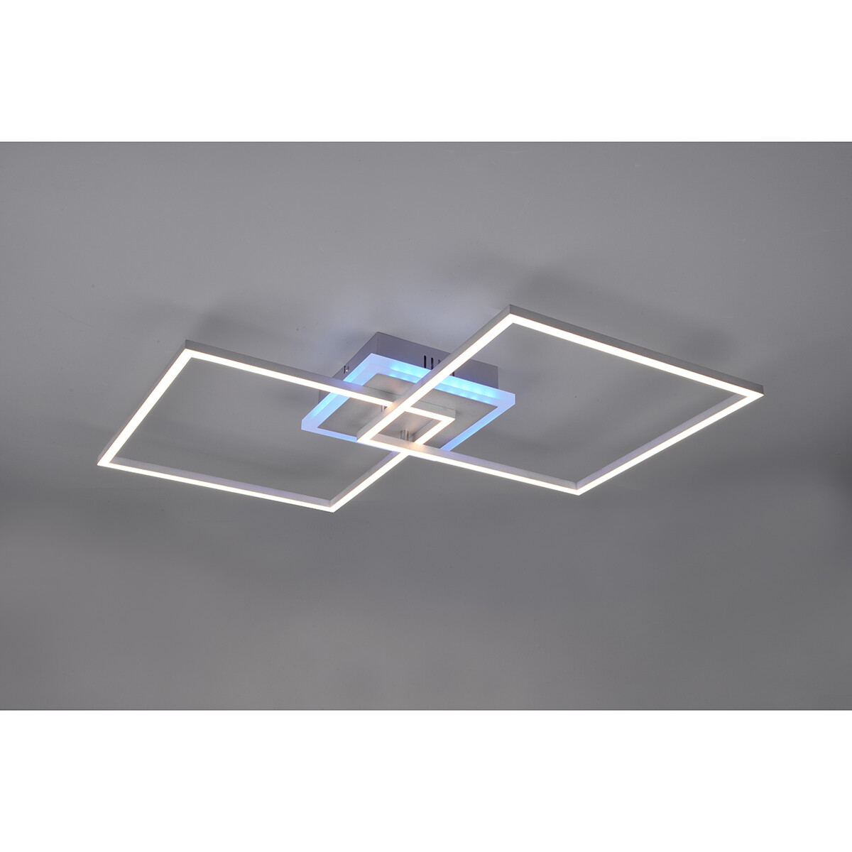 LED Plafondlamp - Trion Aruba - 35.5W - RGBW - Dimbaar - Afstandsbediening - Vierkant - Mat Titaan - Aluminium