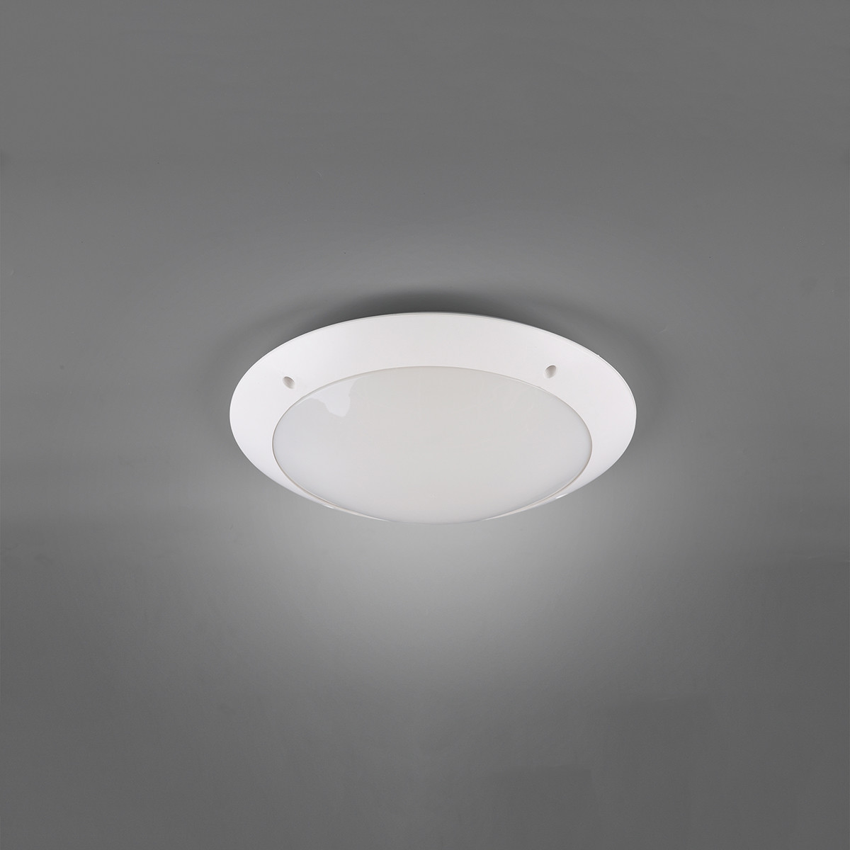 LED Plafondlamp - Badkamerlamp - Trion Camiro - Opbouw Rond - Waterdicht IP54 - E27 Fitting - 2-lichts - Mat Wit - Kunststof