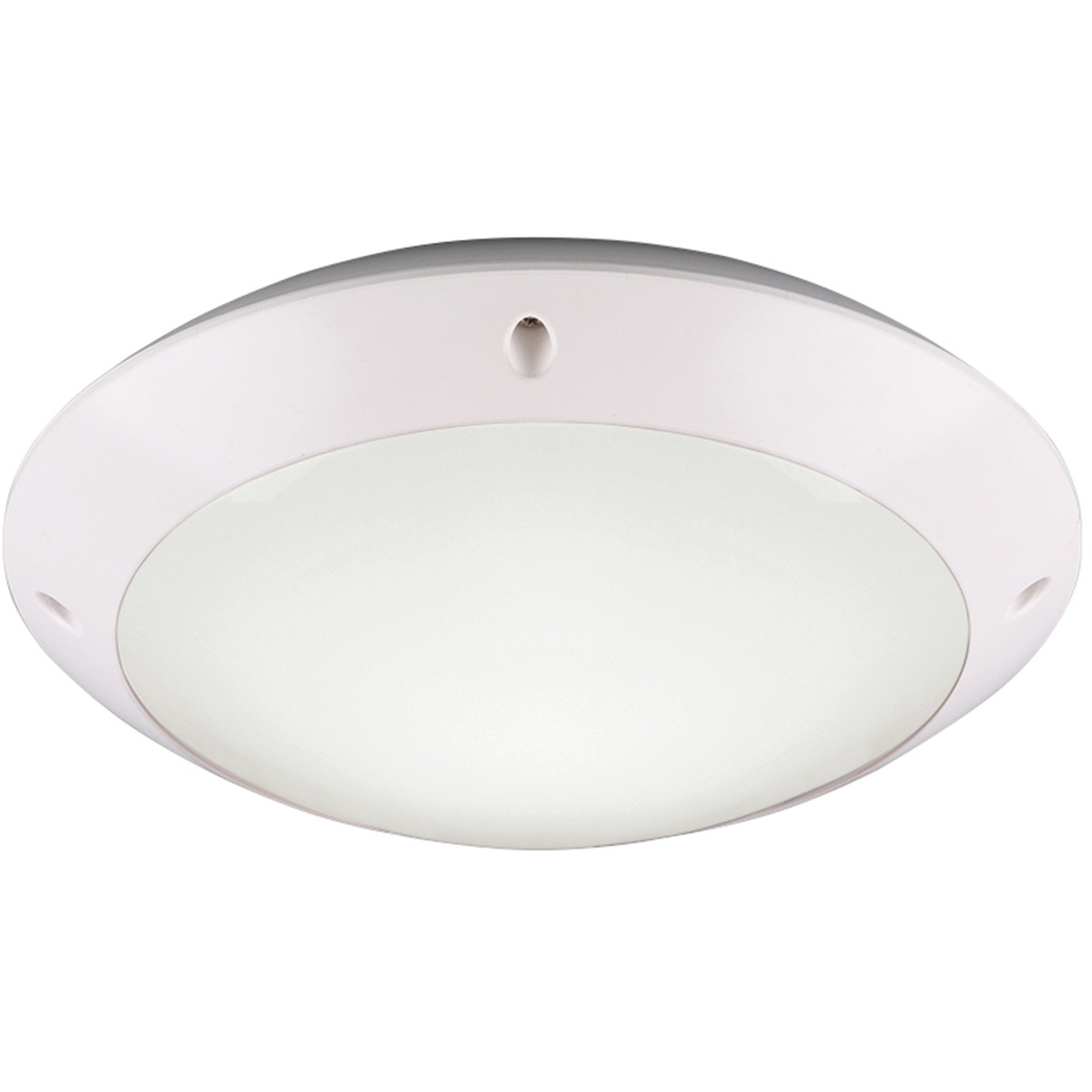 LED Plafondlamp - Badkamerlamp - Trion Camiro - Opbouw Rond - Waterdicht IP54 - E27 Fitting - Mat Wit - Kunststof