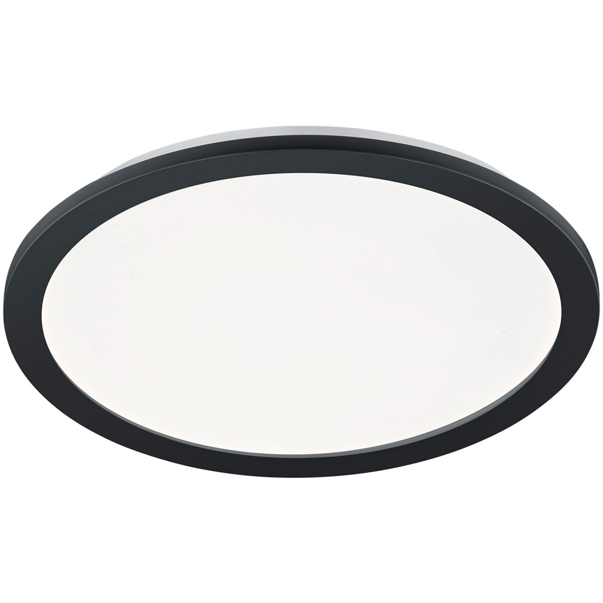 LED Plafondlamp - Trion Campill - 22W - Warm Wit 3000K - Spatwaterdicht IP44 - Dimbaar - Rond - Mat Zwart - Kunststof product afbeelding