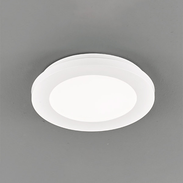 LED Plafondlamp - Badkamerlamp - Trion Camy - Opbouw Rond 9W - Spatwaterdicht IP44 - Dimbaar - Warm Wit 3000K - Mat Wit