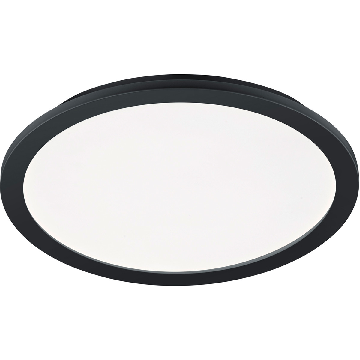 LED Plafondlamp Trion Camy Opbouw Rond 24W Spatwaterdicht IP44 Dimbaar Warm Wit 3000K Mat Zwart