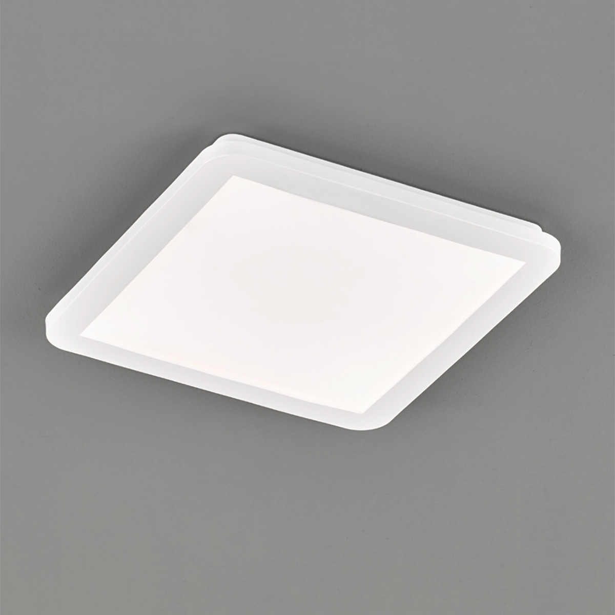 LED Plafondlamp - Badkamerlamp - Trion Camy - Opbouw Vierkant 16W - Spatwaterdicht IP44 - Dimbaar - Warm Wit 3000K - Mat Wit