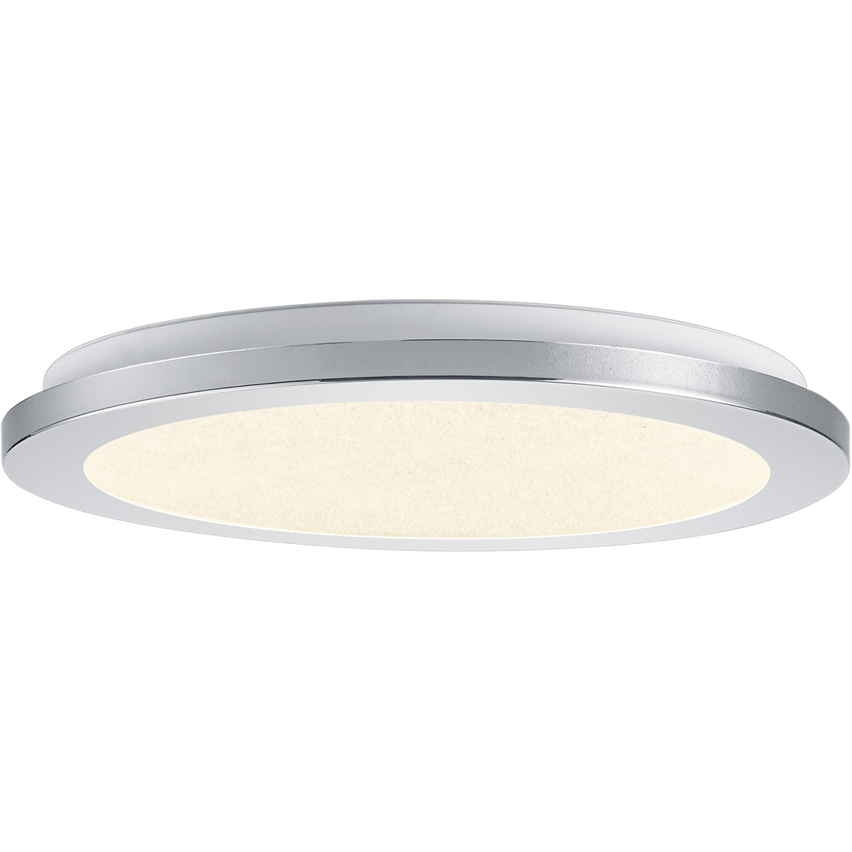 LED Plafondlamp - Badkamerlamp - Trion Ceaniry - Opbouw Rond 15W - Spatwaterdicht IP44 - Dimbaar - Warm Wit 3000K - Glans Chroom